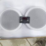 نظام صوت منزلي اقتصادي 2 سماعة + مضخم صوت 12v