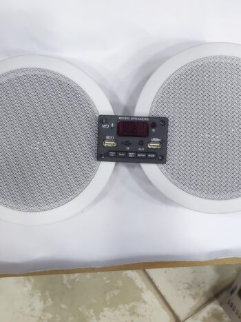 نظام صوت منزلي اقتصادي 2 سماعة + مضخم صوت 12v