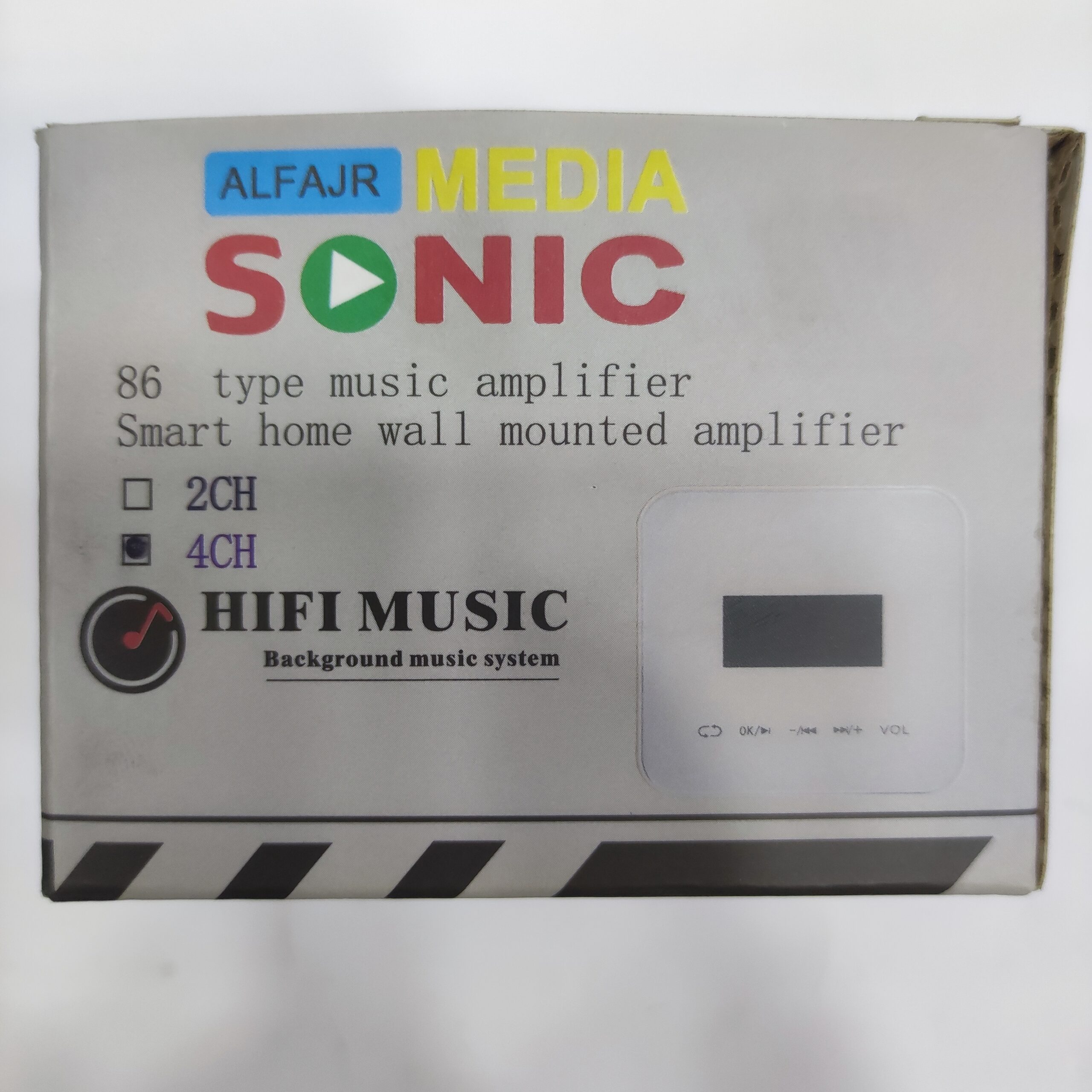 نظام صوتي 4 سماعة معدن + وحدة تحكم داخل الحائط من Sonic