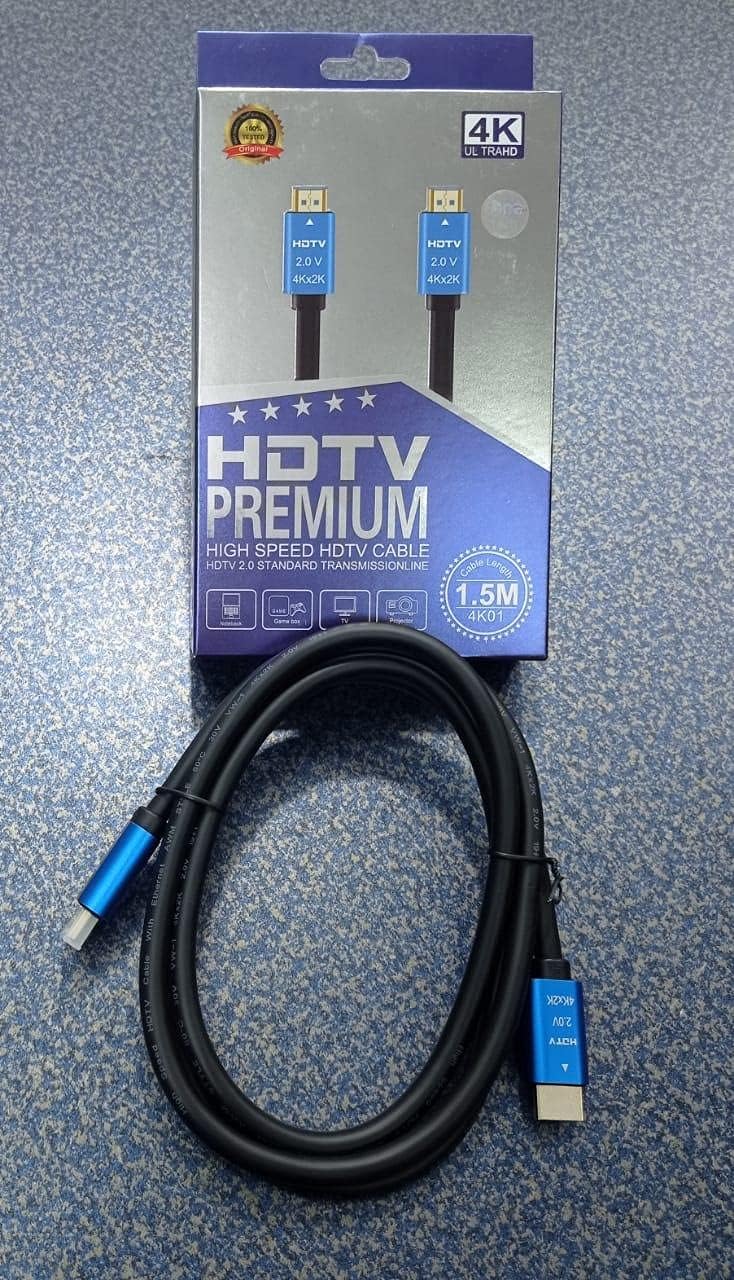 كابل  1.5 متر على باكت hd 4k